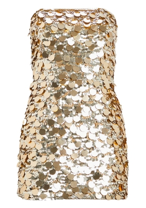 Retrofete Nolia sequin-embellished strapless mini dress - Gold
