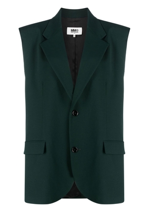 MM6 Maison Margiela sleeveless single-breasted vest - Green