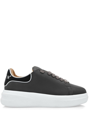 Philipp Plein platform leather sneakers - Grey