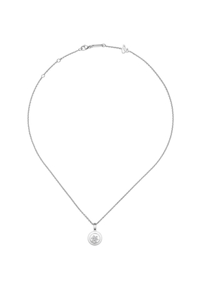Chopard White Gold And Diamond Happy Snowflakes Pendant Necklace