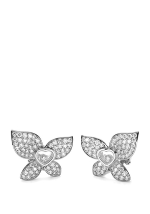 Chopard X Mariah Carey White Gold And Diamond Happy Butterfly Earrings