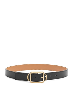 Loewe Leather Curved-Buckle Belt