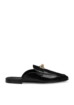 Dolce & Gabbana Leather Open-Back Loafers