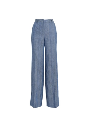 L'Agence Linen-Cotton Livvy Straight Trousers