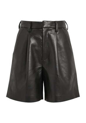 Anine Bing Leather-Blend Carmen Shorts