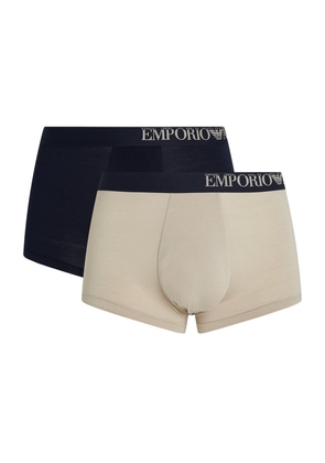 Emporio Armani Soft Touch Eco Viscose Trunks (Pack Of 2)