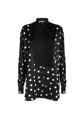 Stella Mccartney Oversized Polka-Dot Tuxedo Shirt