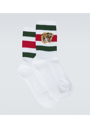 Gucci Stretch cotton socks with tiger