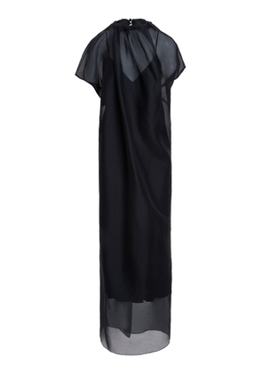 Khaite - Essie Silk Organza Maxi Dress - Black - US 8 - Moda Operandi