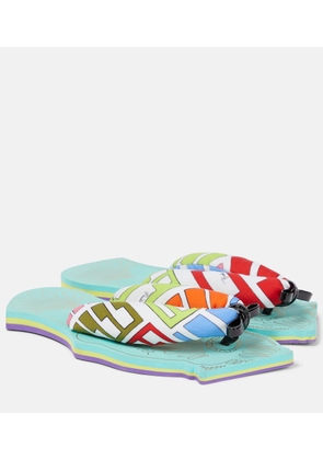 Pucci Fish-shaped flat thong sandals