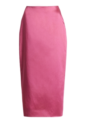 Carolina Herrera - Satin Midi Skirt - Pink - US 10 - Moda Operandi