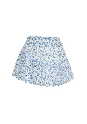 LoveShackFancy Memphis floral cotton miniskirt