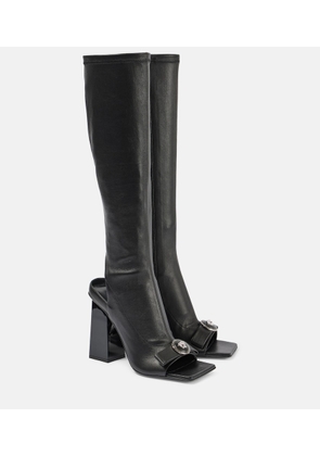 Versace Gianni Ribbon leather knee-high boots