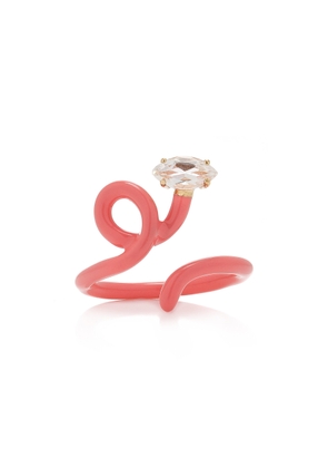 Bea Bongiasca - Baby Vine Enameled 9K Rose Gold Crystal Ring - Pink - US 7.5 - Moda Operandi - Gifts For Her