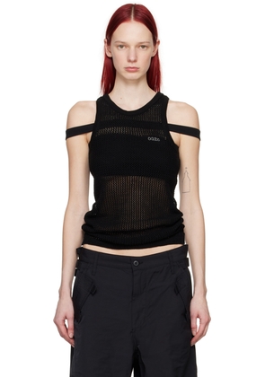 032c Black Embroidered Tank Top