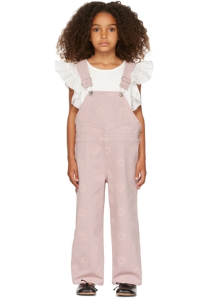 même. SSENSE Exclusive Kids Pink Daisy Riley Overalls