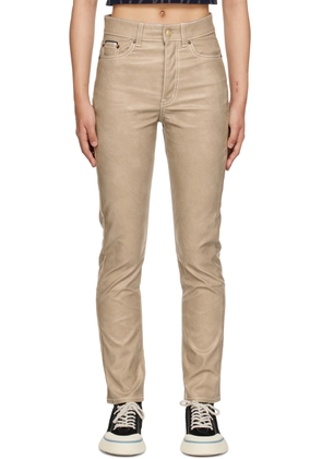 EYTYS Taupe Solstice Faux-Leather Jeans