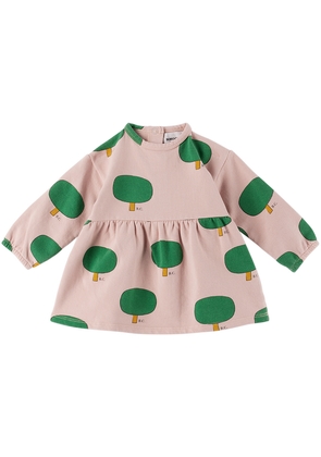 Bobo Choses Baby Pink Green Tree All Over Dress