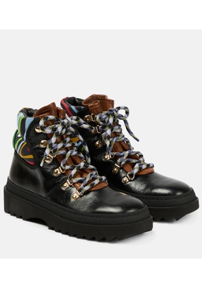 Pucci x Fusalp printed leather ankle boots