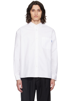 Awake NY White Embroidered Long Sleeve Shirt