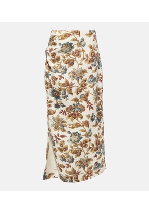 SIR Eleanora floral linen maxi skirt
