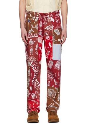 KidSuper Red Patchwork Trousers