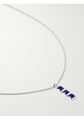 Tom Wood - Rhodium-Plated Silver Lapis Pendant Necklace - Men - Silver