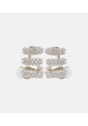 Givenchy Stitch crystal-embellished earrings
