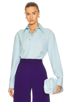 Bottega Veneta Long Sleeve Tailored Shirt in Pale Blue - Baby Blue. Size 40 (also in ).