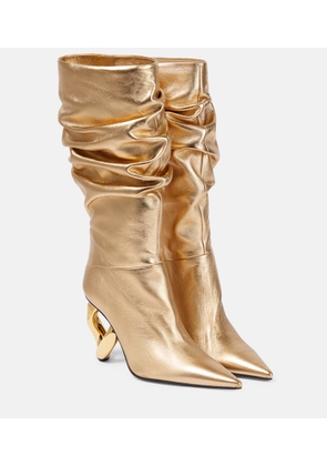 JW Anderson Chain leather knee-high boots