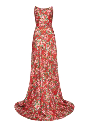 Markarian - Tallulah Draped Silk Gown  - Red - US 8 - Moda Operandi