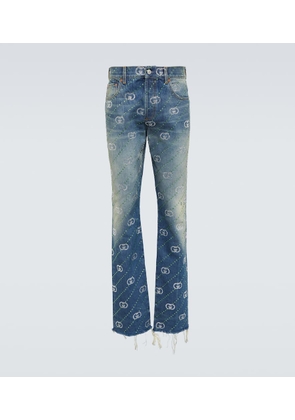 Gucci Interlocking G embellished straight jeans