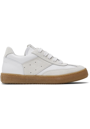MM6 Maison Margiela Kids White & Beige Perforated Sneakers