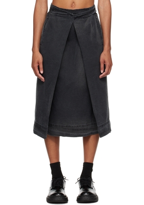 YMC Black George Midi Skirt