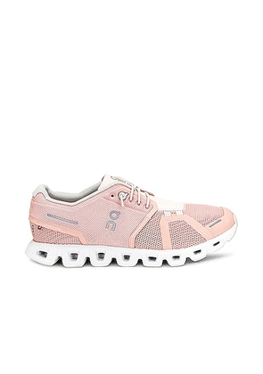On Cloud 5 Sneaker in Rose & Shell - Pink. Size 5.5 (also in 5, 6, 6.5).