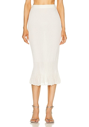 Bottega Veneta Ruffle Skirt in Chalk - Ivory. Size L (also in ).
