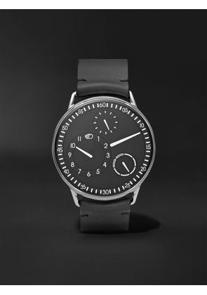 Ressence - Type 1 Mechanical 42mm Titanium and Leather Watch, Ref. No. TYPE 1B - Men - Black