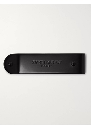 SAINT LAURENT - Logo-Engraved Gunmetal-Tone Money Clip - Men - Black