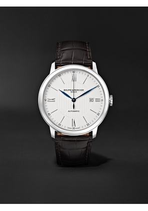Baume & Mercier - Classima Automatic 40mm Stainless Steel and Alligator Watch, Ref. No. 10214 - Men - White