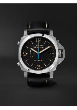 Panerai - Luminor Chrono Automatic Flyback Chronograph 44mm Stainless Steel and Leather Watch, Ref. No. PAM00524 - Men - Black
