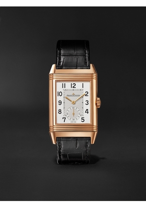 Jaeger-LeCoultre - Reverso Classic Large Duoface Small Seconds Hand-Wound 28.3mm 18-Karat Rose Gold and Alligator Watch - Men - Silver