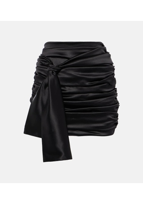 Dolce&Gabbana Ruched silk-blend satin miniskirt