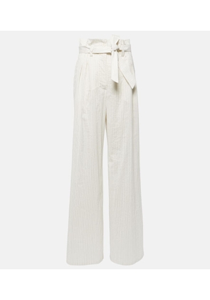 Max Mara Xero pinstripe cotton and silk palazzo pants