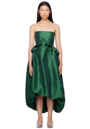 Kika Vargas SSENSE Exclusive Green Midi Dress