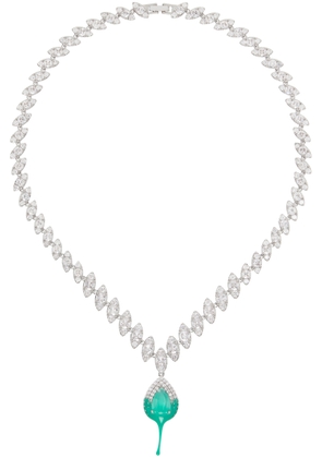 Ottolinger Silver & Green Diamond Dip Necklace