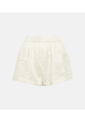 SIR Rayure patchwork cotton shorts
