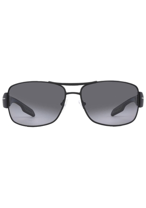 Prada Linea Rossa Polarized Grey Gradient Rectangular Mens Sunglasses PS 53NS DG05W1 65
