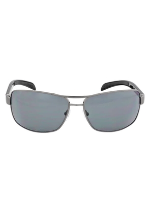 Prada Linea Rossa Polycarbonate Grey Rectangular Mens Sunglasses PS 54IS 5AV5Z1 65