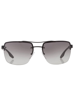 Prada Linea Rossa Grey Gradient Square Mens Sunglasses PS 60US DG03M1 62