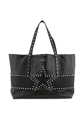Jimmy Choo Pimlico Star Studded Leather Tote Bag In Black